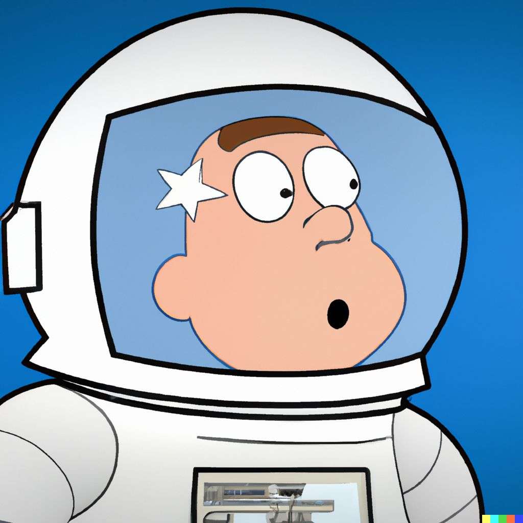 an astronaut, screenshot from Family Guy